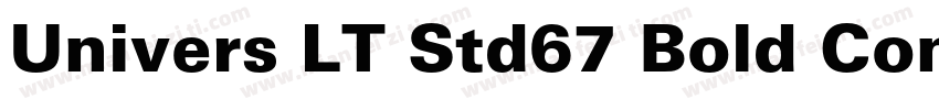 Univers LT Std67 Bold Condensed 24字体转换